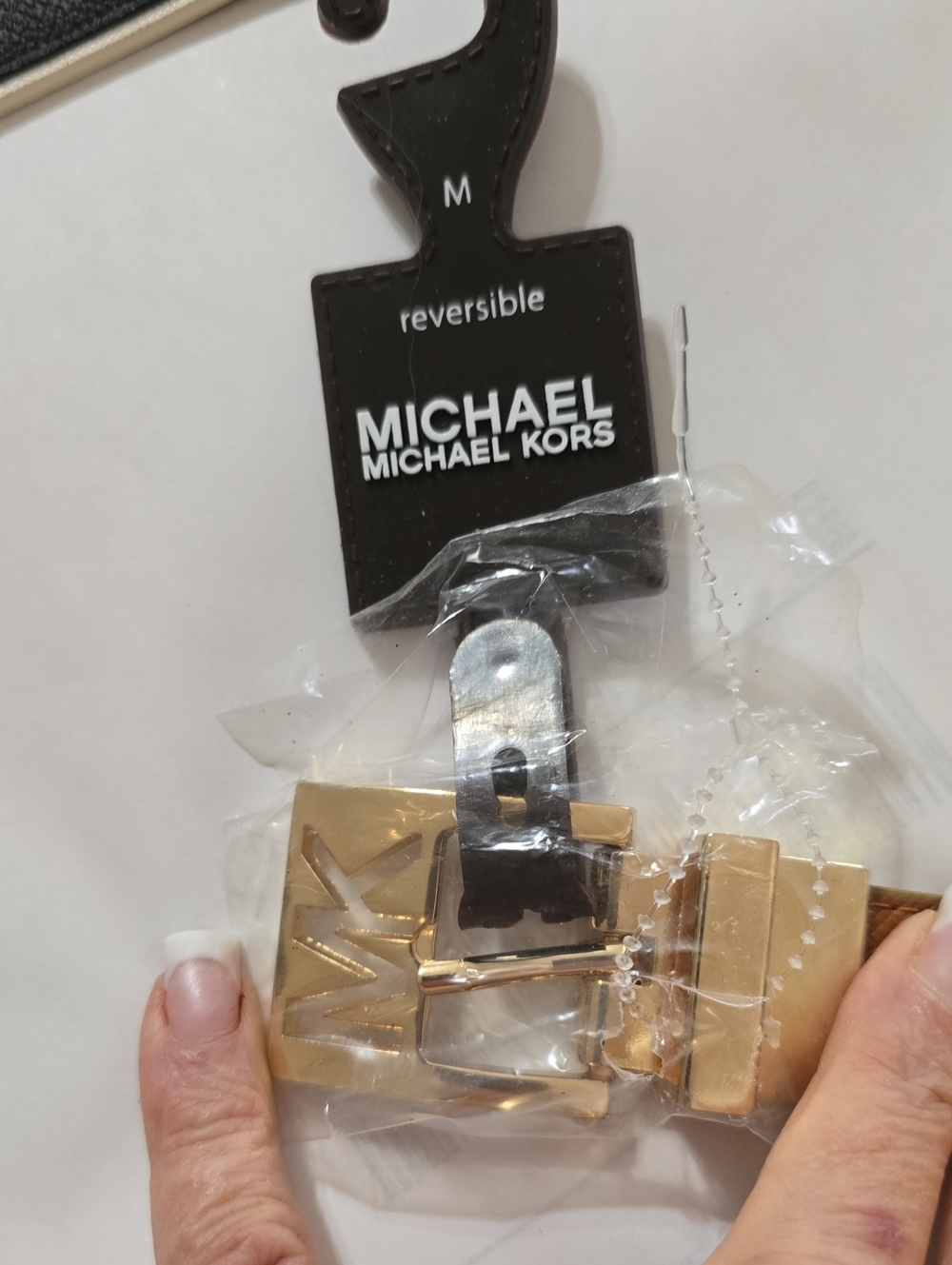 Michael Kors Womems Reversible Belt - Brown/Gold
